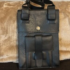 Black Leather Buffalo Nickel Snap Purse